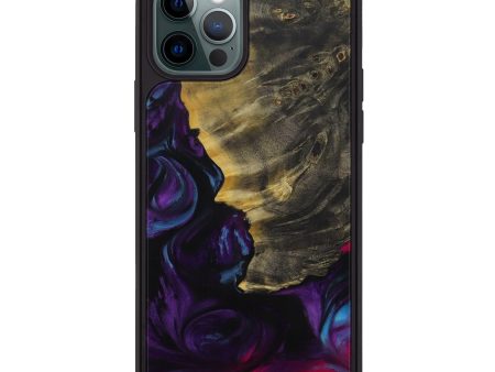 iPhone 12 Pro Wood+Resin Phone Case - Risan (Purple, 595758) Hot on Sale