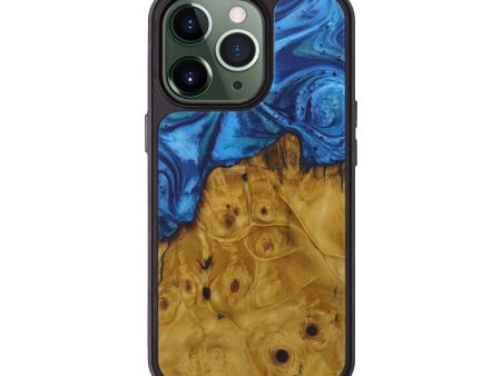 iPhone 13 Pro Wood+Resin Phone Case - Meghan (Dark Blue, 587150) Hot on Sale