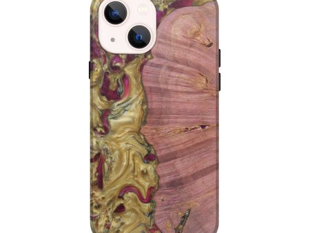 iPhone 14 Wood+Resin Live Edge Phone Case - Danial (Metallic, 591451) Online now