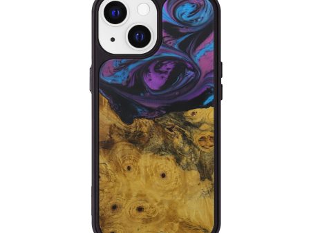 iPhone 13 Wood+Resin Phone Case - Hien (Purple, 587622) For Cheap