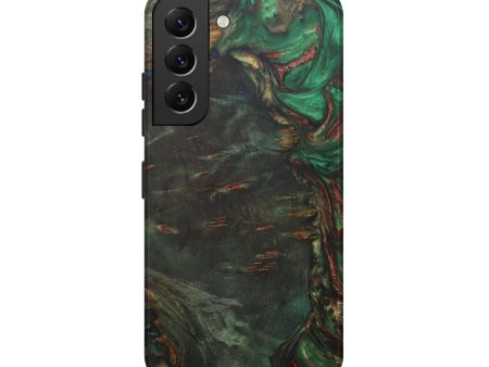 Galaxy S22 Wood+Resin Live Edge Phone Case - Viole (Dark Green, 587063) For Discount