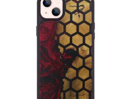 iPhone 14 Plus Wood+Resin Phone Case - Ermina (Pattern, 595843) Online Sale