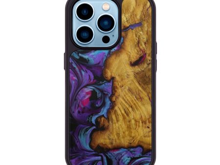 iPhone 14 Pro Wood+Resin Phone Case - Shilla (Purple, 590314) on Sale