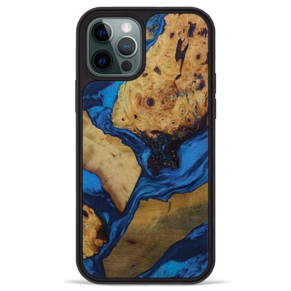 iPhone 12 Pro Max Wood+Resin Phone Case - Balak (Mosaic, 592176) For Discount