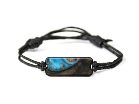 Classic Wood+Resin Bracelet - Nissy (Teal & Gold, 589728) For Discount