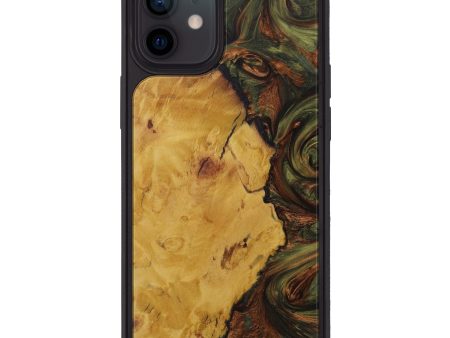 iPhone 12 Wood+Resin Phone Case - Pranav (Dark Green, 589042) For Discount