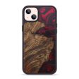 iPhone 14 Plus Wood+Resin Phone Case - Hanneke (Dark Red, 595356) on Sale