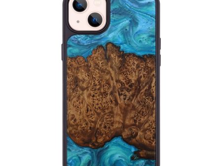 iPhone 14 Plus Wood+Resin Phone Case - Alvan (Light Blue, 594718) Sale