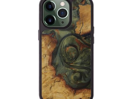 iPhone 13 Pro Wood+Resin Phone Case - Debadeep (Dark Green, 589121) Online Sale