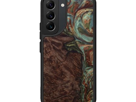 Galaxy S22 Wood+Resin Phone Case - Brandie (Dark Green, 589137) For Discount