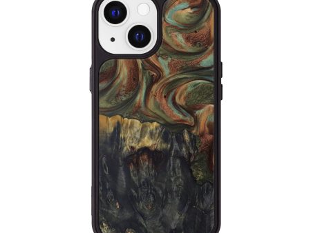 iPhone 13 Wood+Resin Phone Case - Nels (Dark Green, 589099) Online Sale