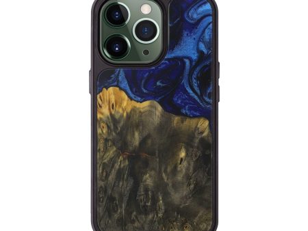 iPhone 13 Pro Wood+Resin Phone Case - Far (Dark Blue, 589273) Online now