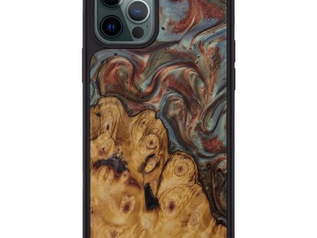 iPhone 12 Pro Max Wood+Resin Phone Case - Mariel (Dark Green, 589148) Online Hot Sale