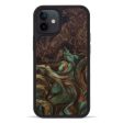 iPhone 12 Wood+Resin Phone Case - Jabir (Dark Green, 589135) For Sale