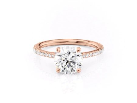 The Pave Claire Set With A 1 Carat Round Moissanite Online