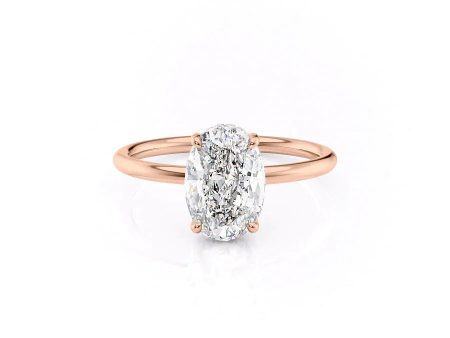 The Low Profile Kamellie Set With A 3.5 Carat Oval Moissanite Fashion