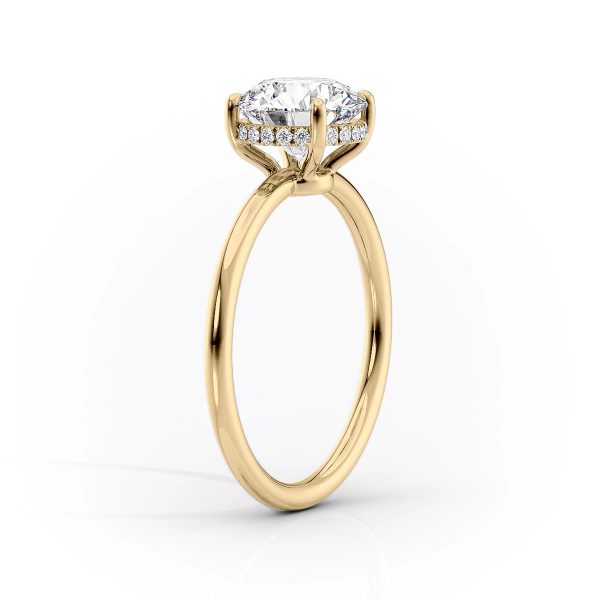 The Low Profile Kamellie Set With A 1.5 Carat Round Moissanite Hot on Sale