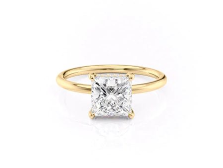 The Low Profile Kamellie Set With A 2.5 Carat Princess Moissanite Online Hot Sale