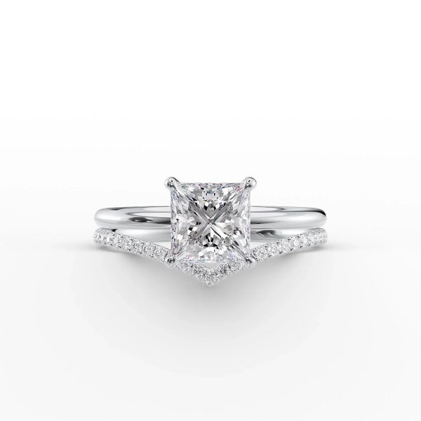 The Low Profile Kamellie Set With A 1 Carat Princess Moissanite Online Sale