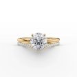 The Low Profile Kamellie Set With A 1.5 Carat Round Moissanite Hot on Sale