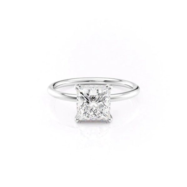 The Low Profile Kamellie Set With A 1 Carat Princess Moissanite Online Sale