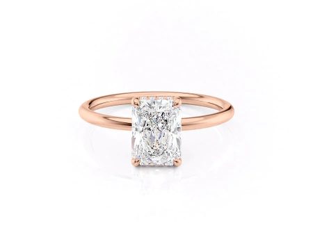 The Low Profile Kamellie Set With A 3.5 Carat Radiant Moissanite Online Hot Sale