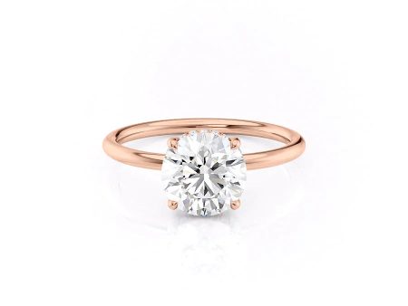 The Low Profile Kamellie Set With A 5 Carat Round Moissanite For Discount